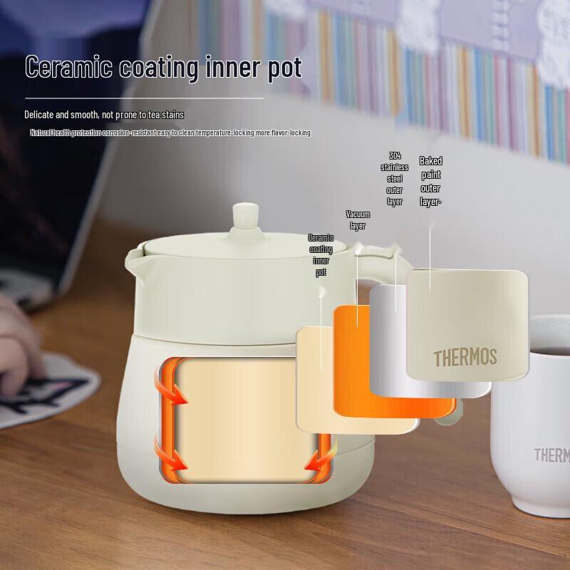 Thermos Ceramic Lined Insulated Tea Pot