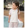 David Bella Girls' Polo Shirt New Summer Dress Children's Short Sleeve T-shirt Middle and Large Children's Stylish Top