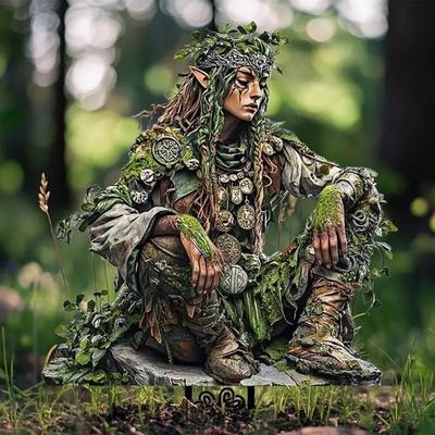 Outdoor Elf Decoration Wood Elf Acrylic Sign Stake Whimsical Garden Decoration for Outdoor Plants Fairy Ornaments
