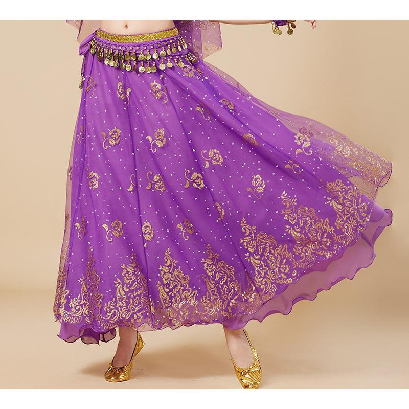 Costume da Ballo Donna Danza Indiana Danza del Ventre Abiti da Esibizione Gonna