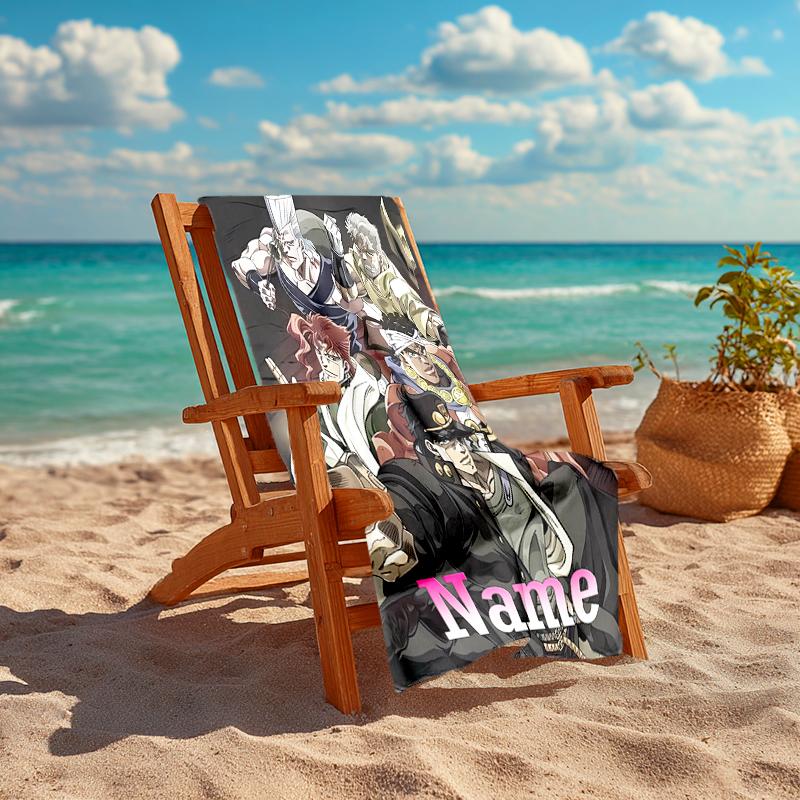 Personalized Customized Proof Beach Towel with JoJo's Bizarre Adventure Pattern - Soft, Absorbent,quick-drying,perfect Swimming,camping&bathing