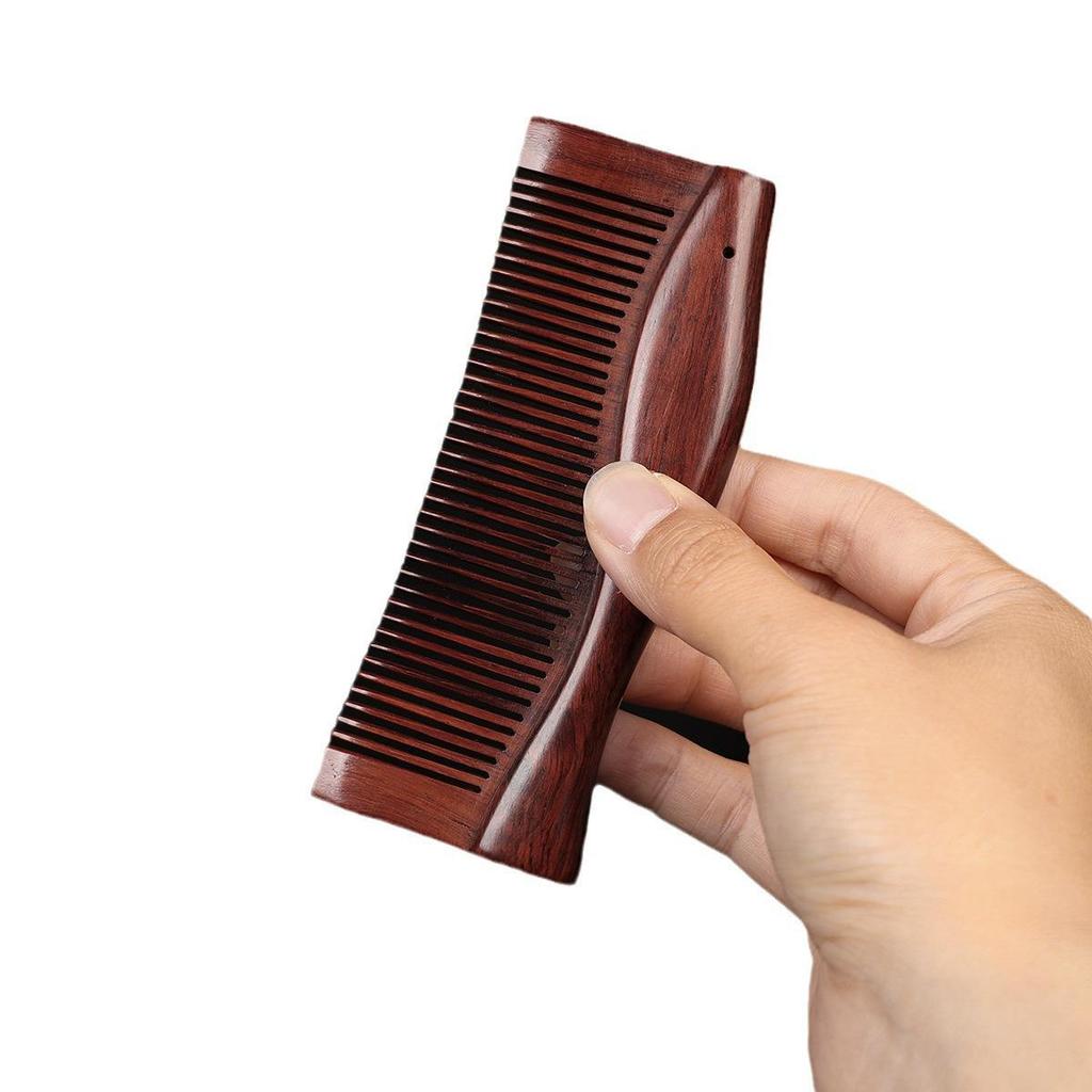 Satin Rosewood Fine-Tooth Comb: Cute, Portable, Anti-Static Hair Comb for Women, Ideal for Long Hair Care.