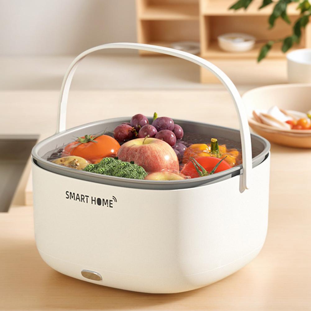 Ultrasonic Fruit Cleaner Device Vegetable Cleaner Electric Food Purifier Vegetables Cleaning Basket Kitchen Gadgets