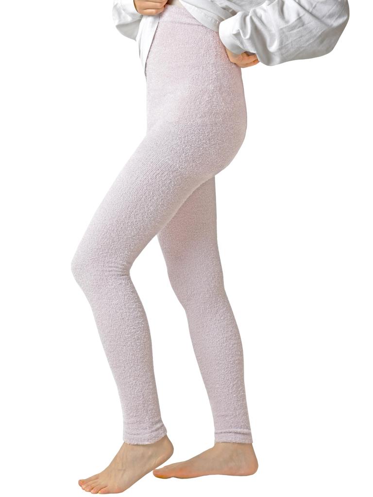 Maison Peony Fluffy Pajama and Cold Weather Room Socks Women's Leggings, Compression, High-Waisted, Warm, (JP, Alphabet, M, Standard, Lilac)