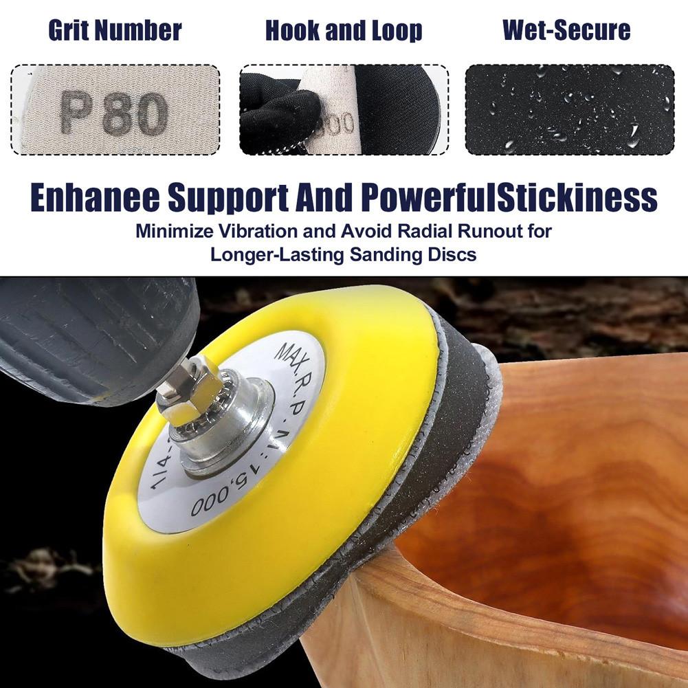 133 PCS 3 Inch Sanding Disc Drill Polishing Kit,60-10000 Grits Sandpaper Buffing Pads with Hook and Loop Sanding Discs