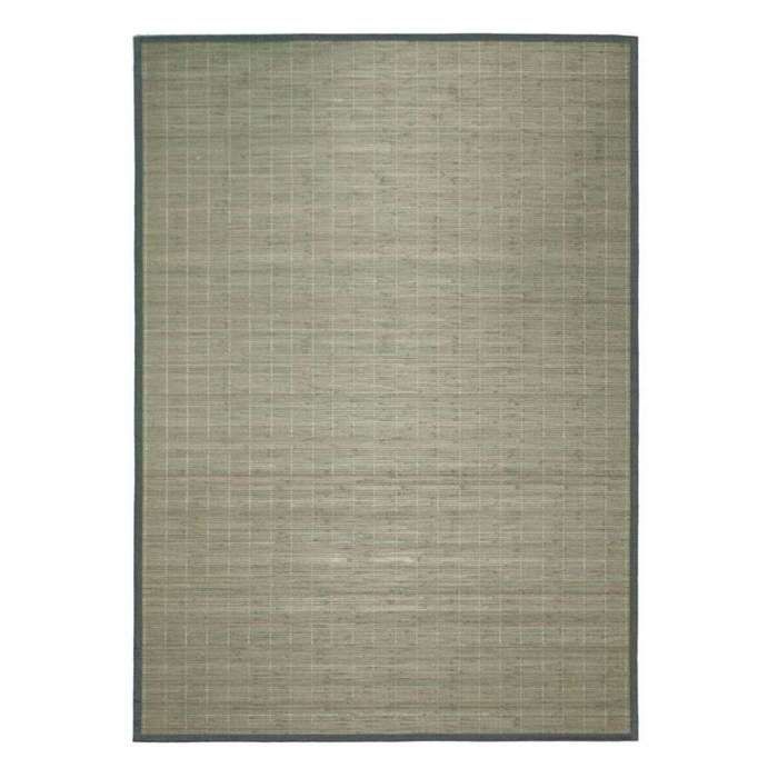 Tapis salon en bambou gris vert 135x190cm