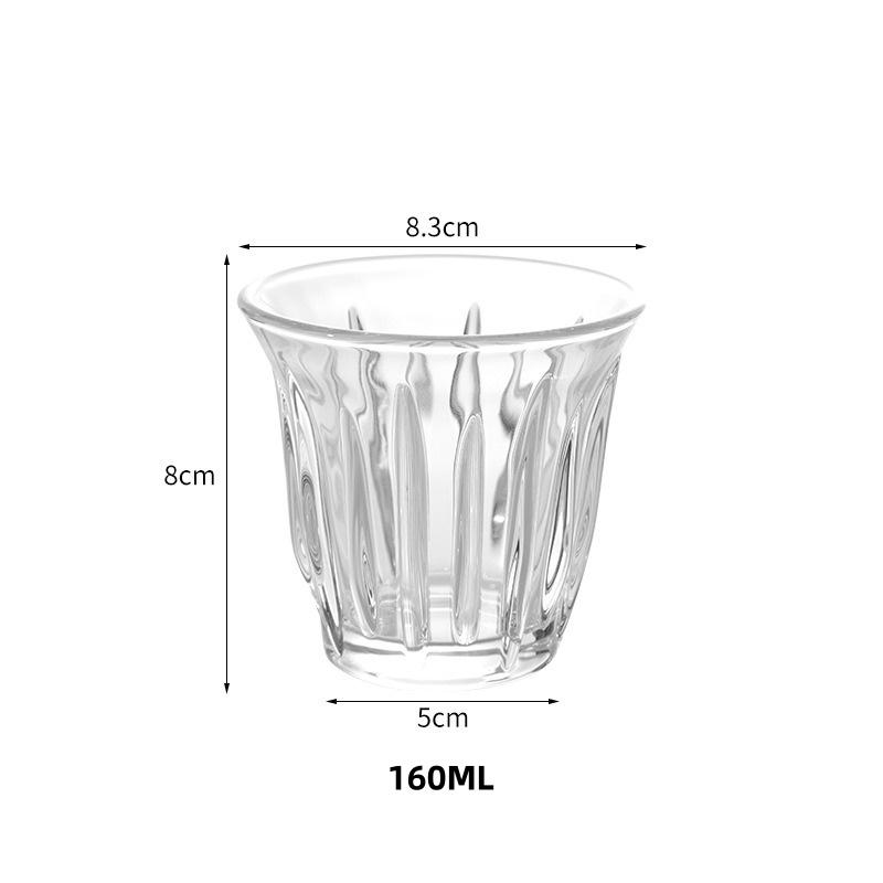 90/130/160/200ML Clear Glass Coffee Cup Heat-resistant Wedding Party Cocktail Beer Cup Breakfast Milk Cappuccino Latté Glass Cup