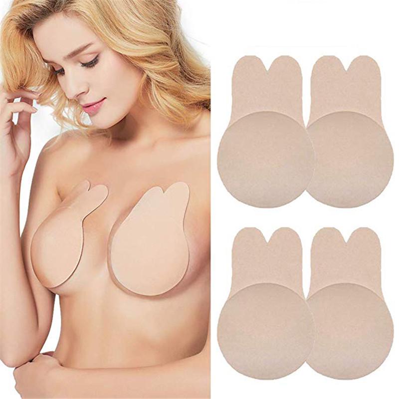 Reusable Women Breast Petals Lift Nipple Cover Invisible Petal Adhesive Strapless Backless Stick On Bra Silicone Breast StickersMakeup