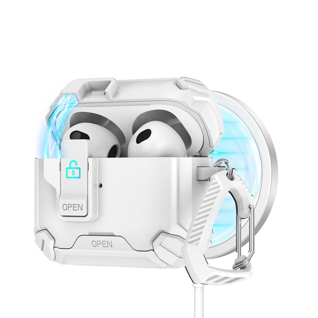 For AirPods 4 Generation Case Magnetic Automatic Lock with Phone Stand&Cleaning Kit for Airpods 4 with Active Noise Cancellation