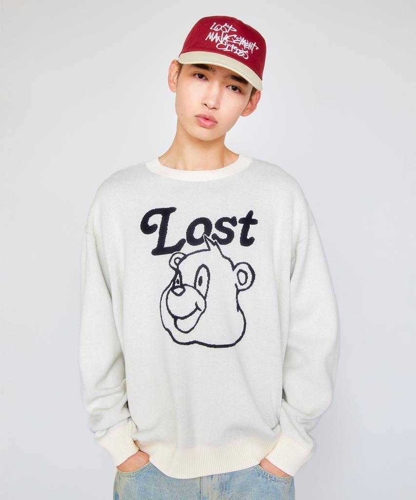 LMC Bear Face Knit Sweater Black