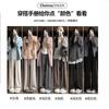 Coffee lamb wool glutinous rice pants women's autumn and winter velvet 2026 new high-waisted casual small straight wide-leg pants