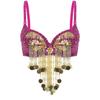 Adjustable Straps Belly Dance Tops Shiny Beaded Tassels Bra Sequins Bra Tops  Stage Performance