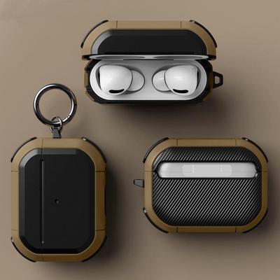 Custodia antiurto per Apple AirPods Pro 2 1 in silicone morbido con gancio in metallo, custodia per auricolari Bluetooth per AirPods 4 3 2 1