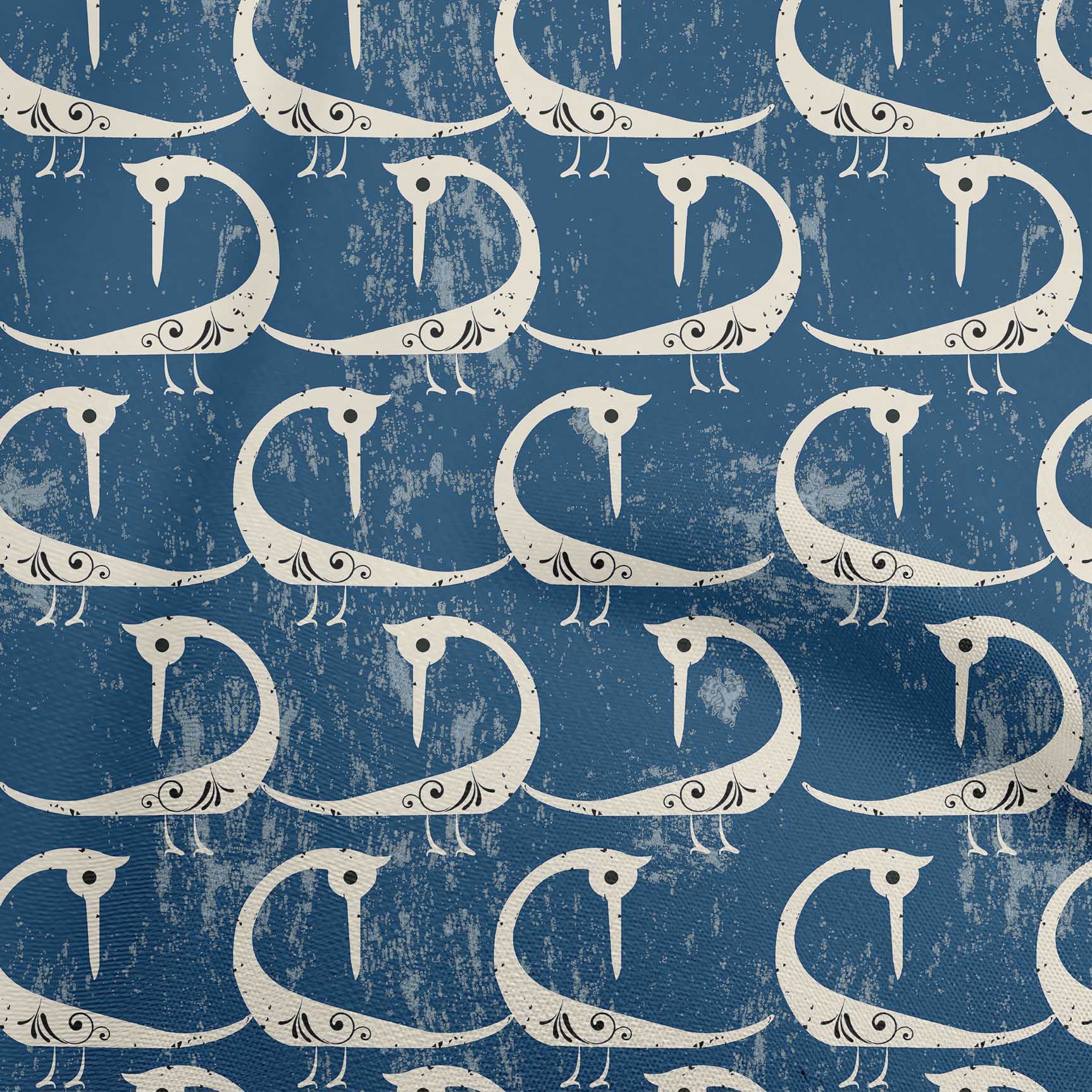 

oneOone Cotton Flex Blush Pink Fabric Abstract Bird Quilting Material Print Швейна тканина у дворі 40 дюймів 42 Inch Wide - Viscose Chiffon темно-синього кольору