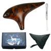 Alto C Key 12-Hole Smoked Ocarina for Professionals and Beginners