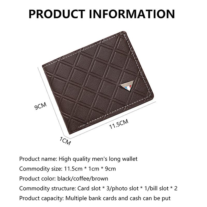 Business Men'S Wallets Pu Leather Soft Multifunctional Coin Pocket Id Credit Cards Holder Male Money Coin Photos Short Purses