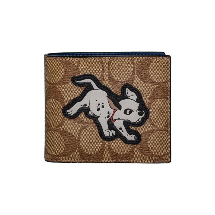 

Новый кошелек 3 в 1 COACH Disney Collaboration Полиэстеровый кошелек Мужской Коричневый 91655-QBOMH 10.9*2.0*9.9CM