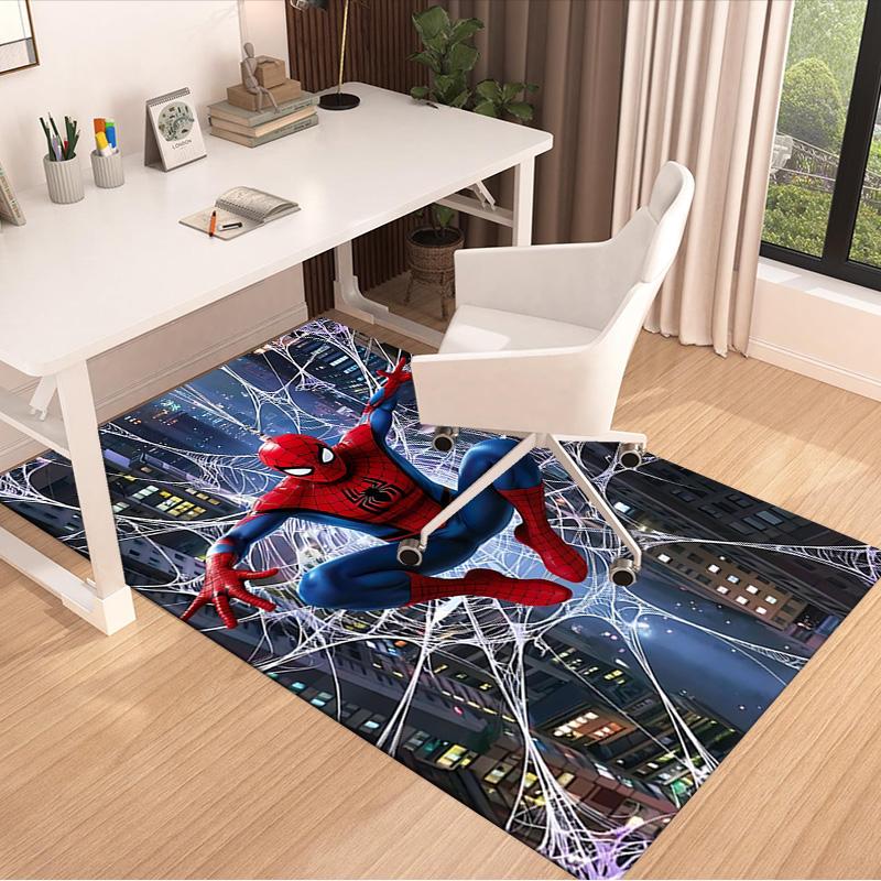 Spiderman Web Carpet For Playroom Bedroom Living Room Sofa Home Decorkids Game Area Rug Nonslip Floor Mat
