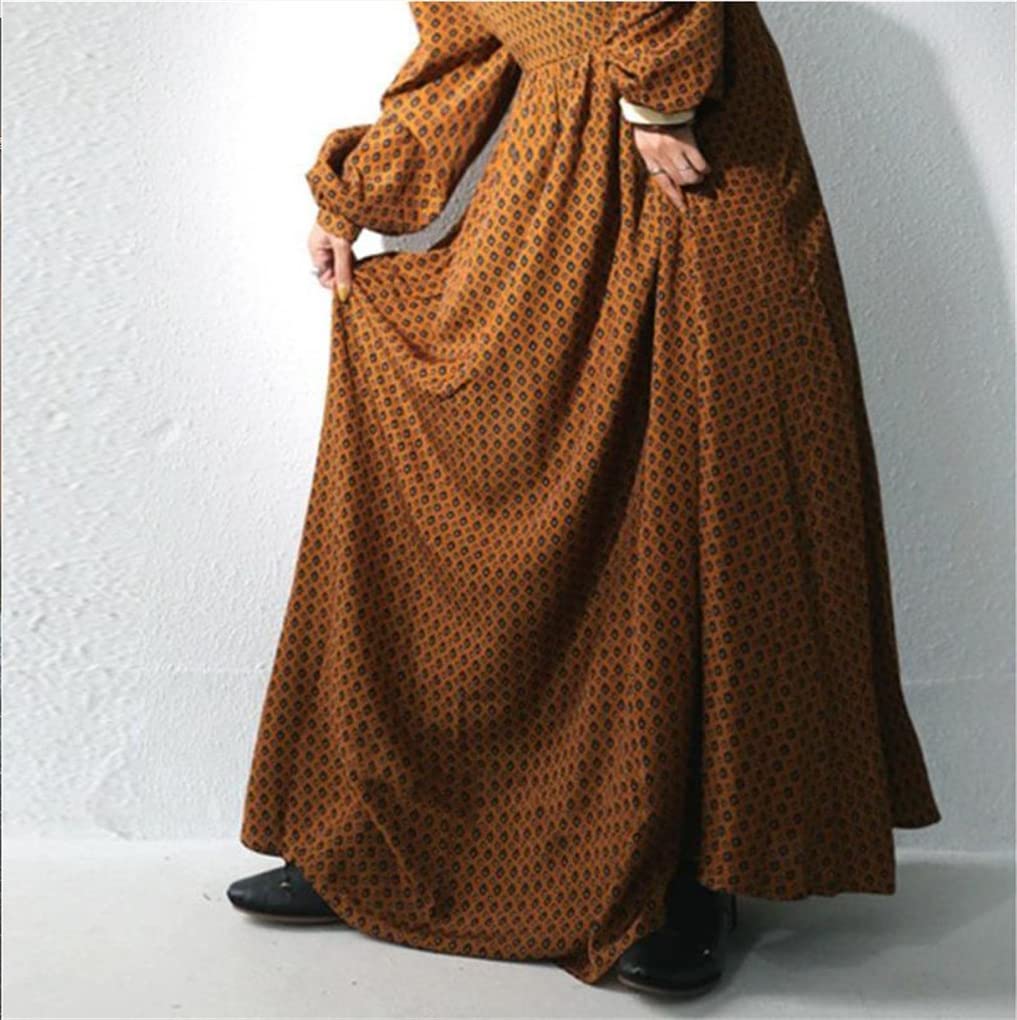 Maxi Long Loose Solid Casual One Size Fits [Mouhoukyo] Women's Dress, Sleeve, Figure-Flattering, Fit, A-Line, Cute, Slimming, Color, Long, (Color A,