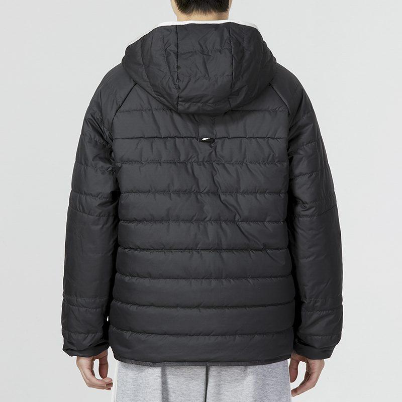 Nike Puffer Jackets Men's Black Hooded Moderate Quilted Padded Jacket DH2784-030