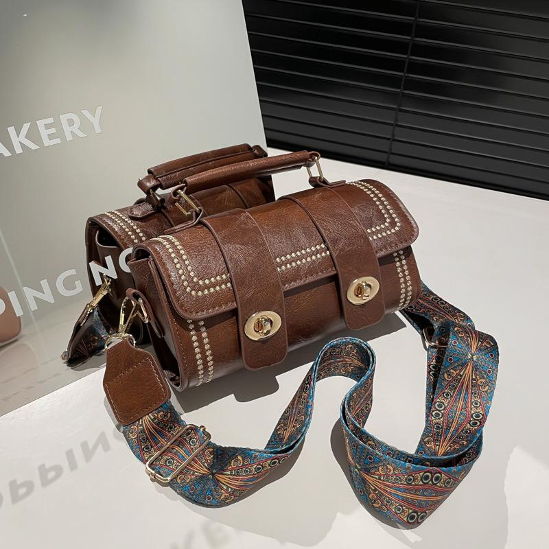 Retro Handbag Tubular Bag Simple Women's Commuter Shoulder Bag Fashion Trendy Crossbody Bag Minimal Tote Bag