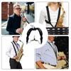 Sax Chest Strap for Beginner, Double Shoulder Saxophone Straps Saxophone Harness Strap, Padded Saxophone Shoulder Strap