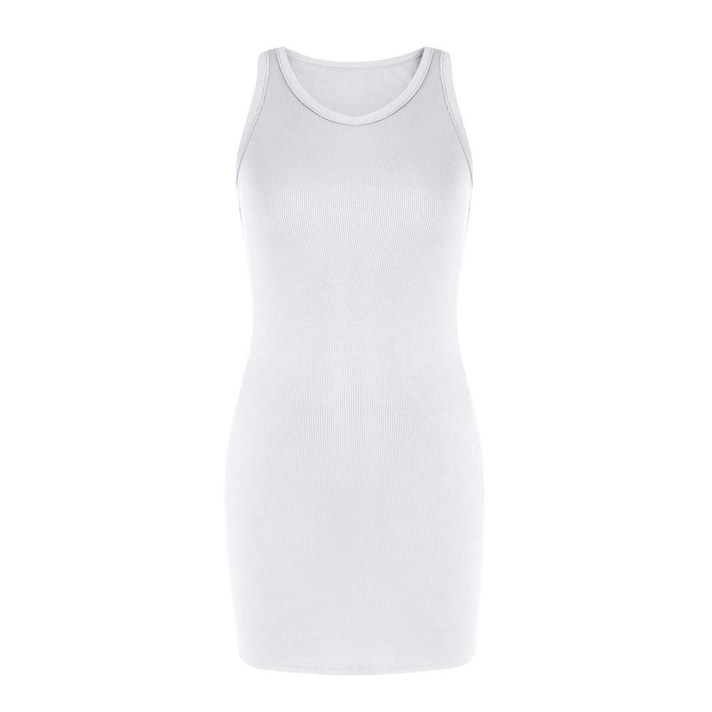 Nuovo vestito estivo senza maniche sexy attillato da donna
