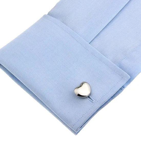 Silver Heart Cufflinks