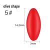 Silicone Olive-Shaped Fluorescent Fishing Float Tail Magnifier Bean