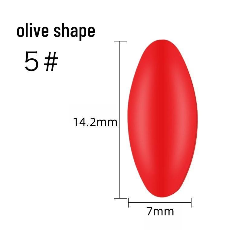 Silicone Olive-Shaped Fluorescent Fishing Float Tail Magnifier Bean