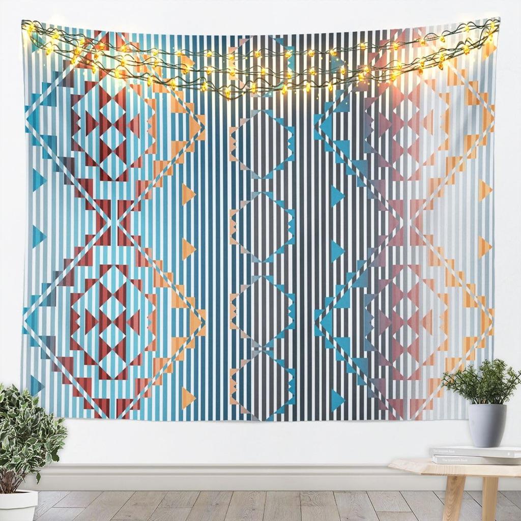 Southwestern Aztec Tapestry Kids Retro Bohemian Western Wall Art For Bedroom Living Rooms, Boho Tribal Wall Hanging Blanket