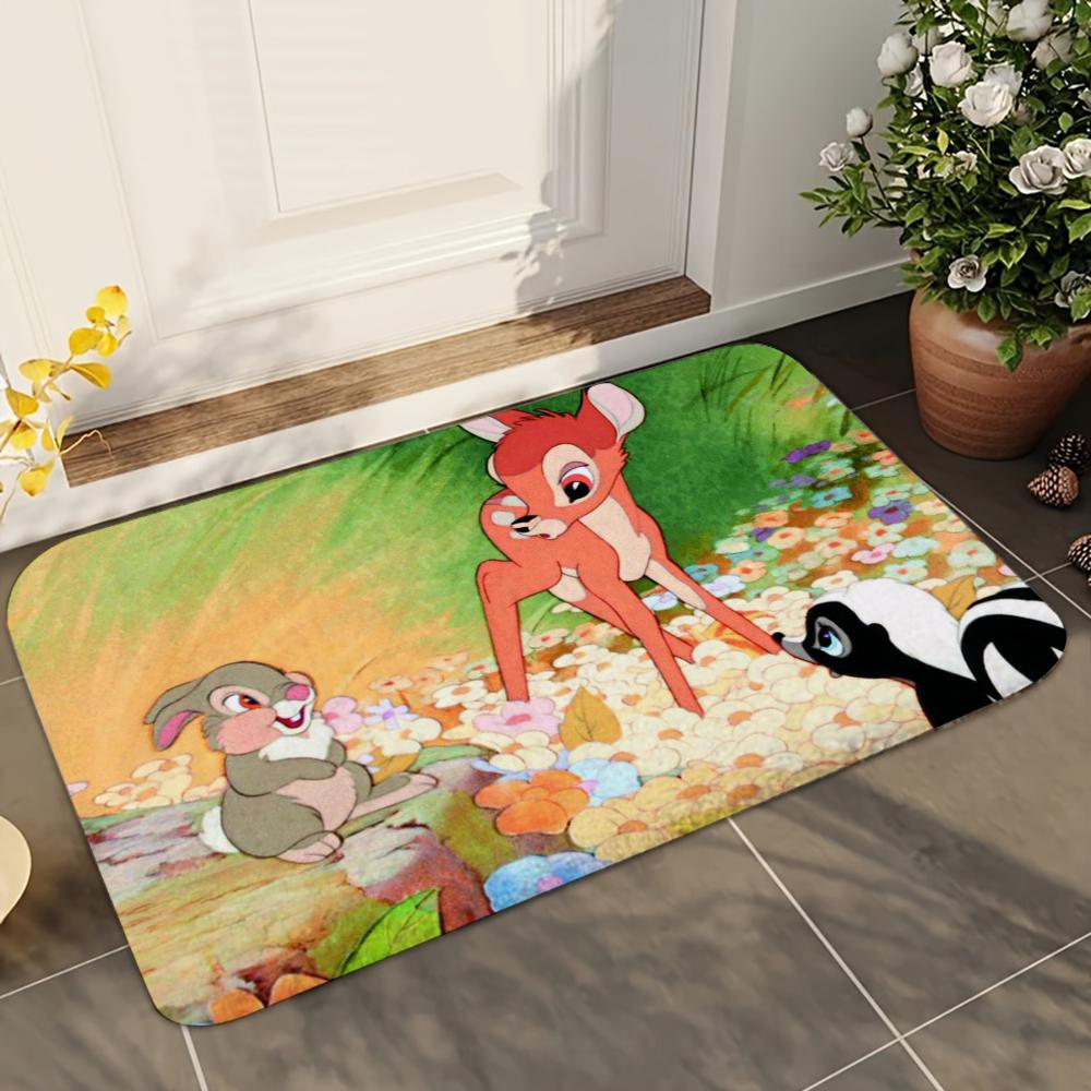 1pc  Disney Bambi Bathroom Absorbent Mats Anti-Slip Mats Home Decor Supplies Carpets Home Kitchen Floor Mats