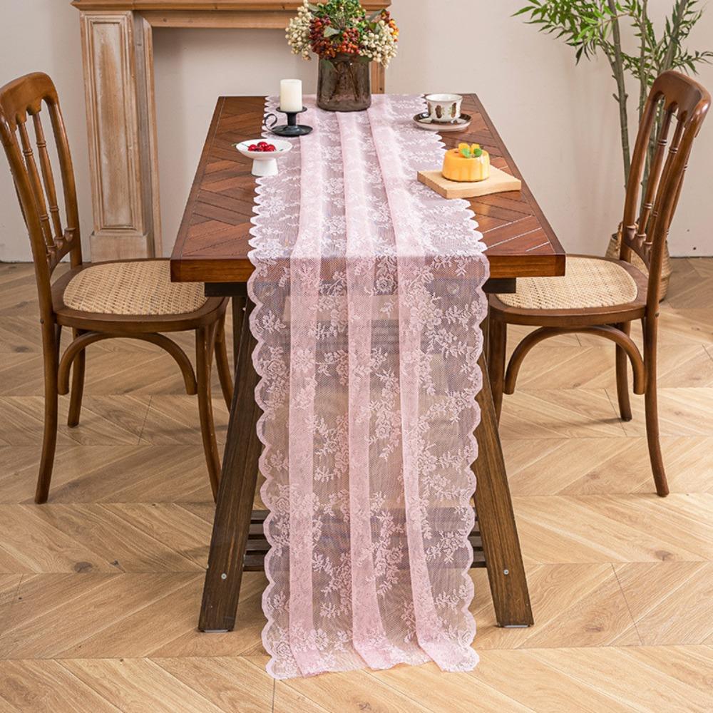 Boho Lace Table Runner Lace Fabric Wedding Table Decor Durable Table Cover  Coffee Table Tv Stand