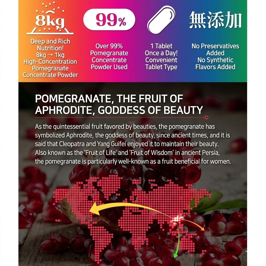 Holidays Premium Pomegranate (1Unit 90tablets 45g) Korean essential health food