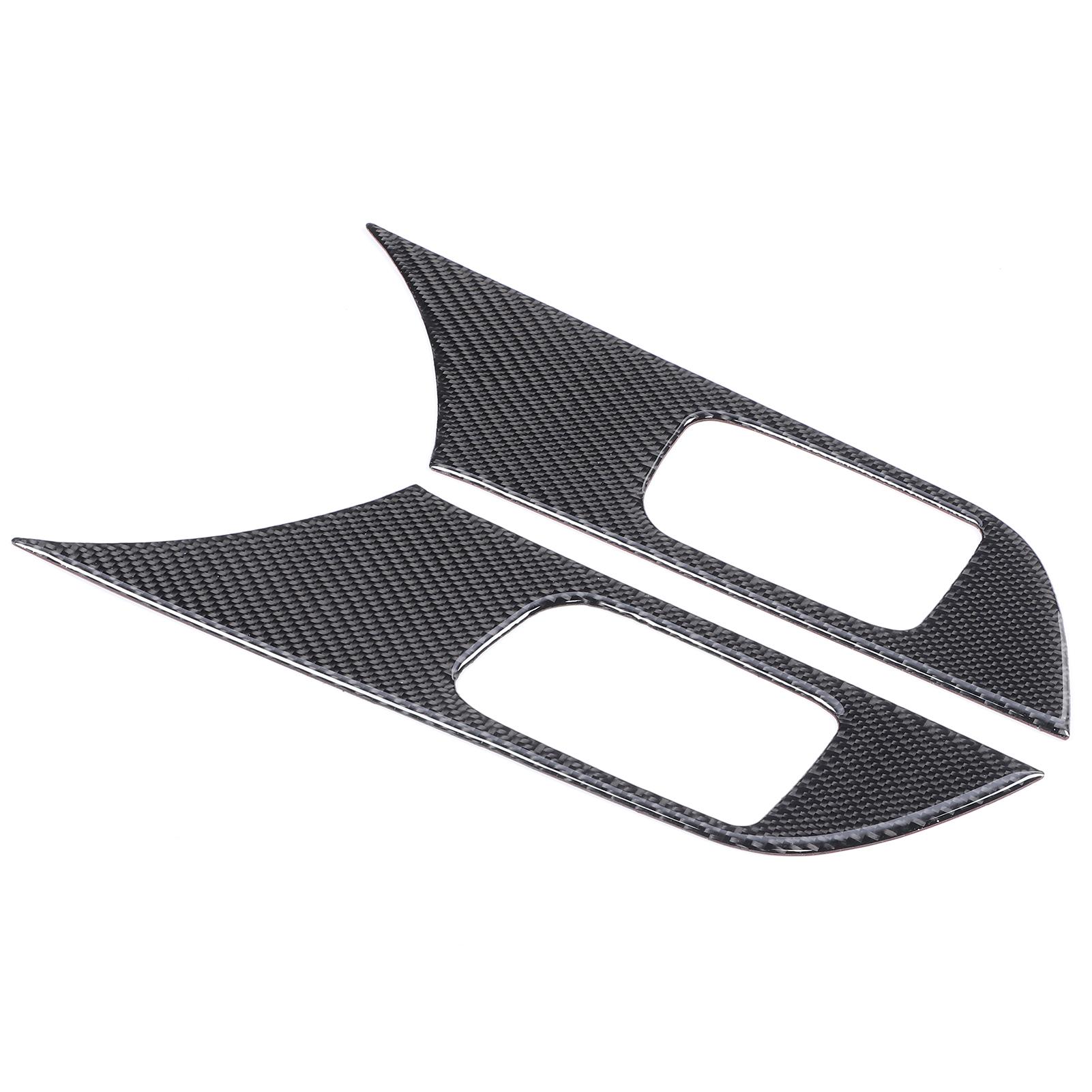 

2 шт. Накладки на внутренние дверные ручки из углеродного волокна, отделка панели, интерьер, подходят для Mitsubishi Lancer 2008–2016