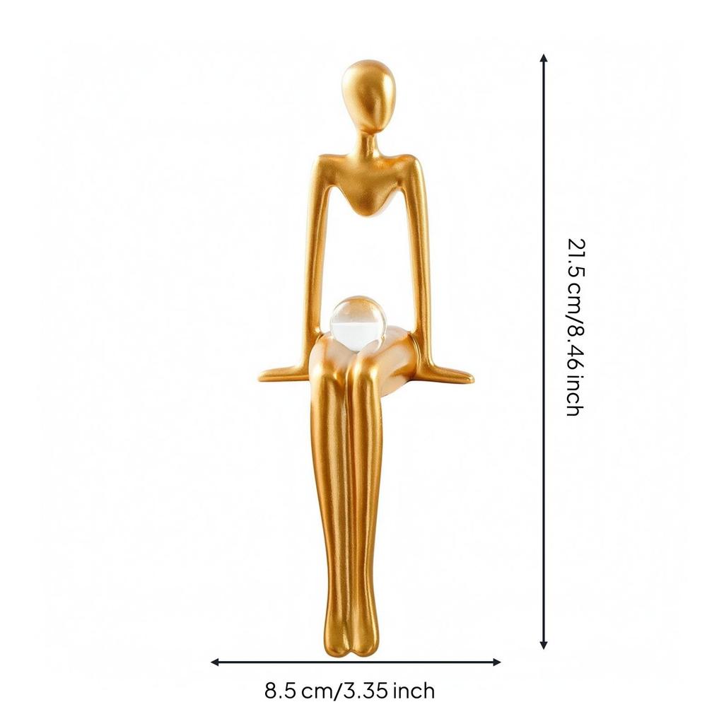 Low-Maintenance Modern Art Human Figurine Sturdy Sculpture Compact