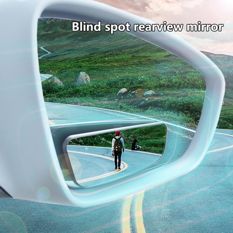 2Pcs 360 Degree Adjustable Blind Spot Mirror Car Auxiliary Rearview Convex Mirror Round Frame Wide Angle Mirrors For Car Reverse