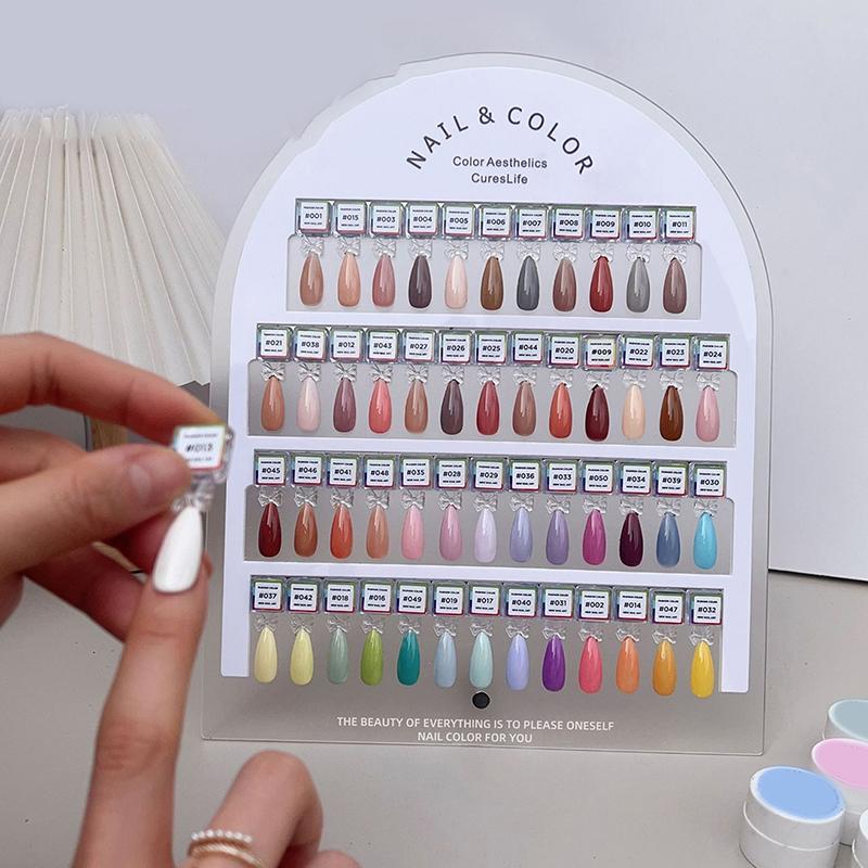 10/20Pcs Magnetic Bowknot False Nail Tip Display Clear Natural Color Card Polish Gel Stand Board Nail Palette Nail Glue Practice