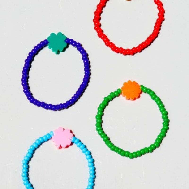 

BONBEAU Daisy, Clover charm color beads Bracelet yellow daisy