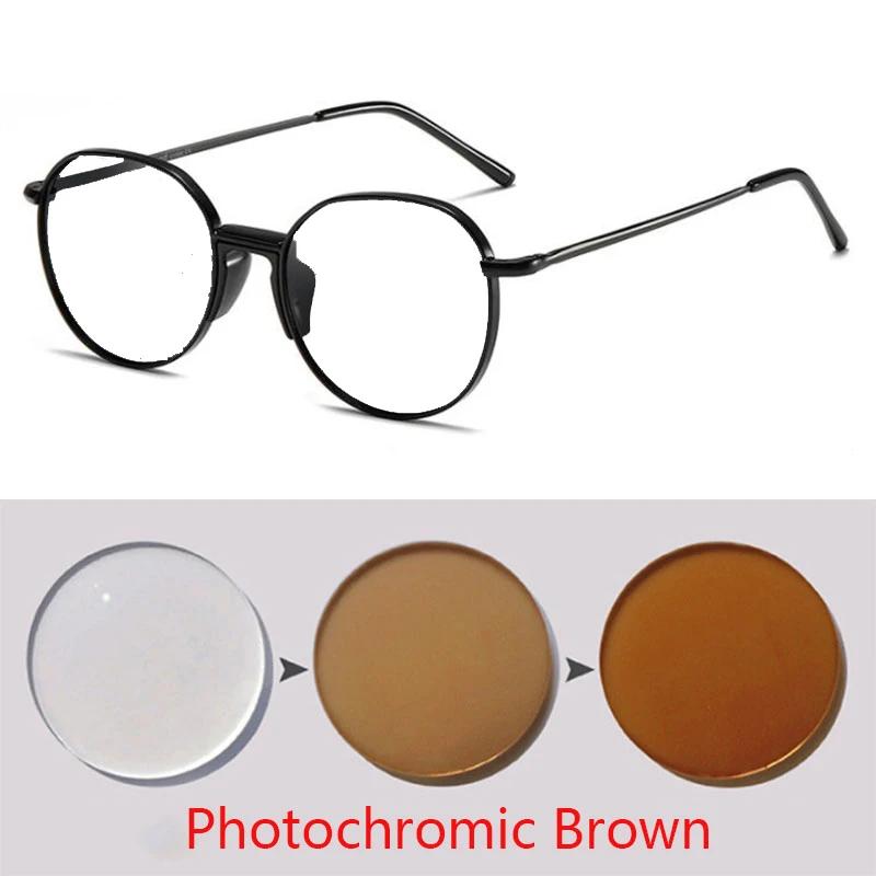 Men Personality Nose Frame Sun glasses Women Round Driving Sunglasses Prescription 0 -0.5 -0.75 To -6.0