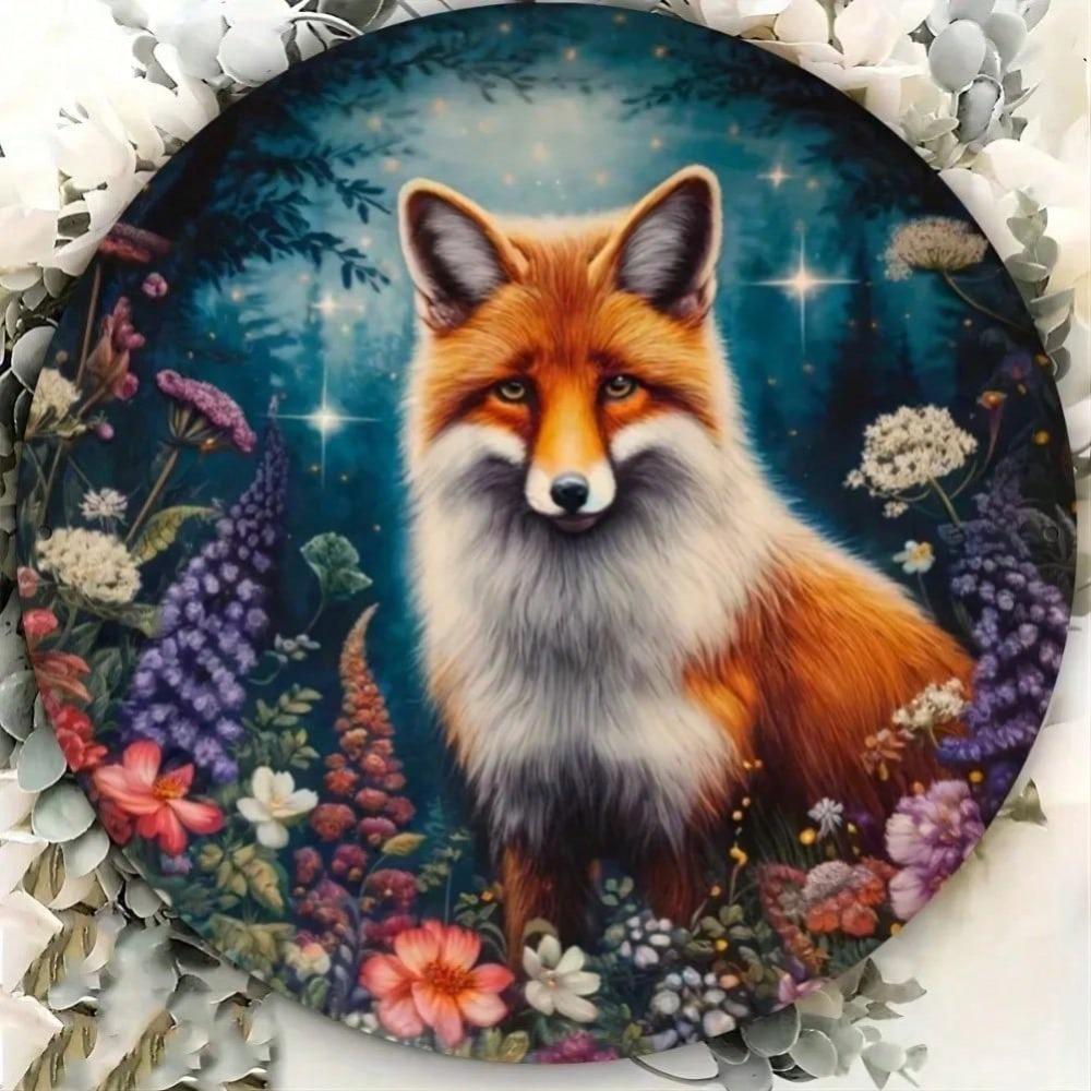 Retro Fox Metal Wall Art Sign Home Kitchen Cafe Decor