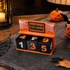 Halloween Umhang Dekor Countdown Kalender Block 3D Gedruckter Adventskalender Gruselig Täglich