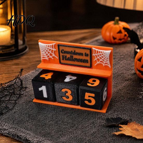 Halloween Umhang Dekor Countdown Kalender Block 3D Gedruckter Adventskalender Gruselig Täglich