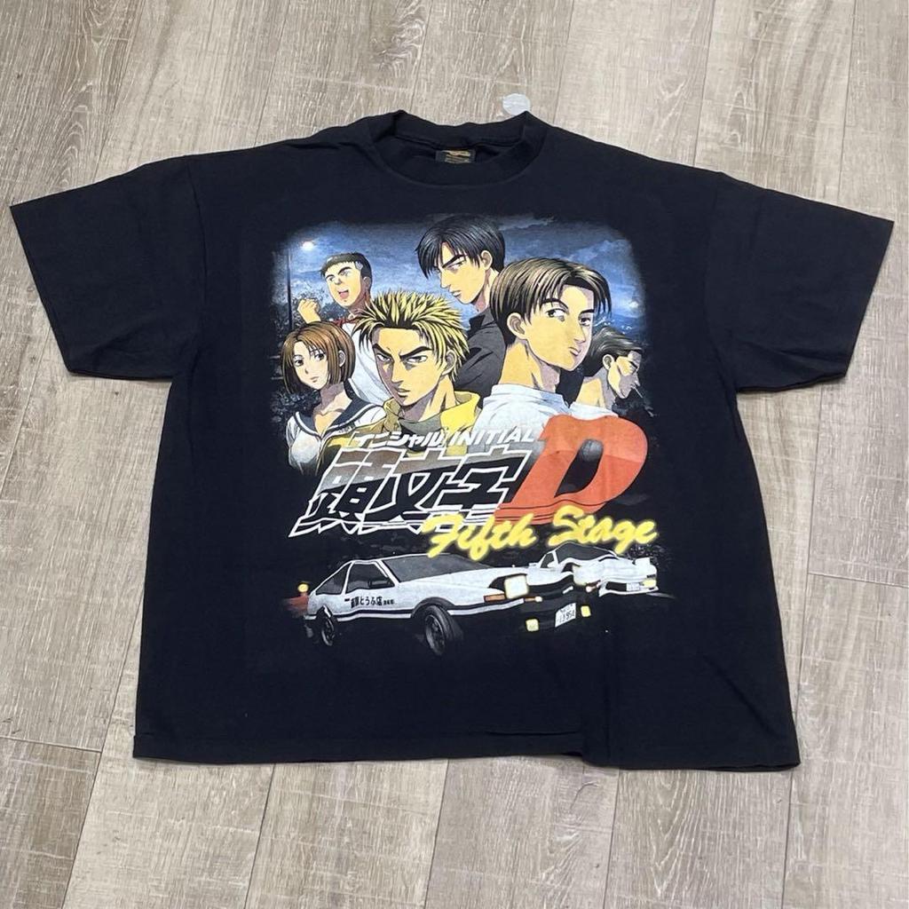 [USED] Made In USA Initial D Anime T-Shirt Black XL