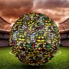 Superheroes Print Size 5 Soccer Ball, Standard Match Football for Sports Game and Team Practice, Ideal Gift for Soccer Fans