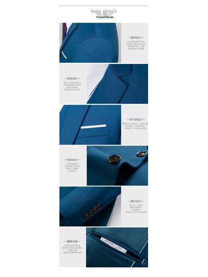 Men's Business Casual Red Three-Piece Suit Set 2024 - QT3002-533