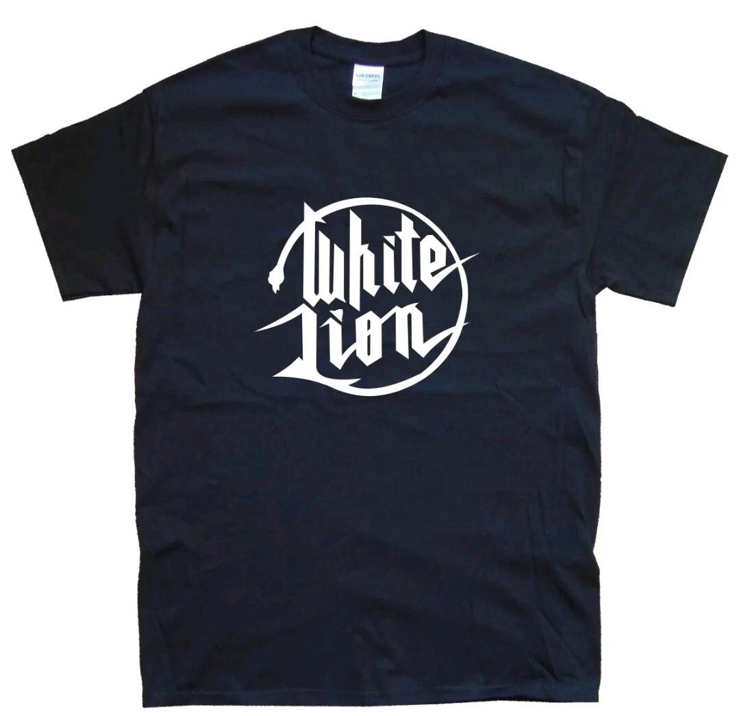 WHITE LION T-SHIRT All sizes S M L XL XXL colours Black White XXL