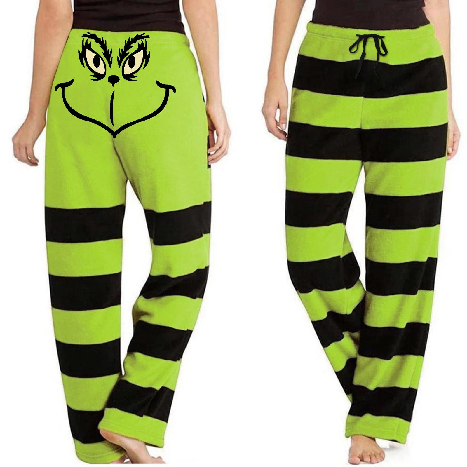 Women s Casual Strapping Wide Leg Pants Christmas  Printed Casual Pants XXL