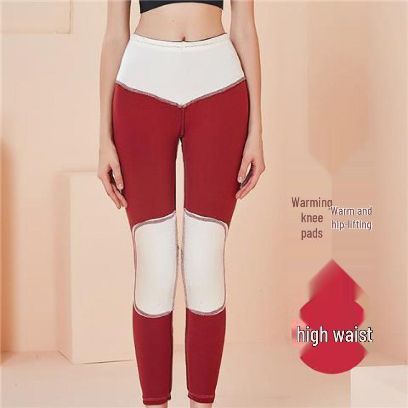 High Waist Thermal Knee-Lined Leggings for Women - Thick, Fleece-Lined, Winter Warmth and Body Shaping.
