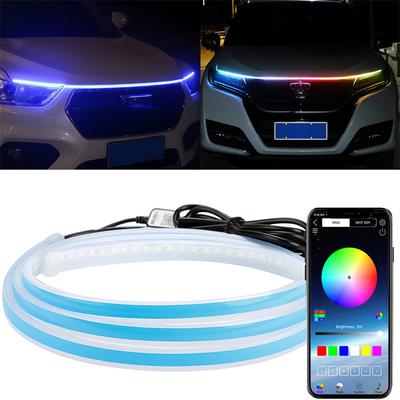 Autohauben-DRL-Tagfahrlicht RGB-Atmosphärenlichtleiste Wasserdichte Außenteile für Autoscheinwerfer Dekorative Umgebungslampe